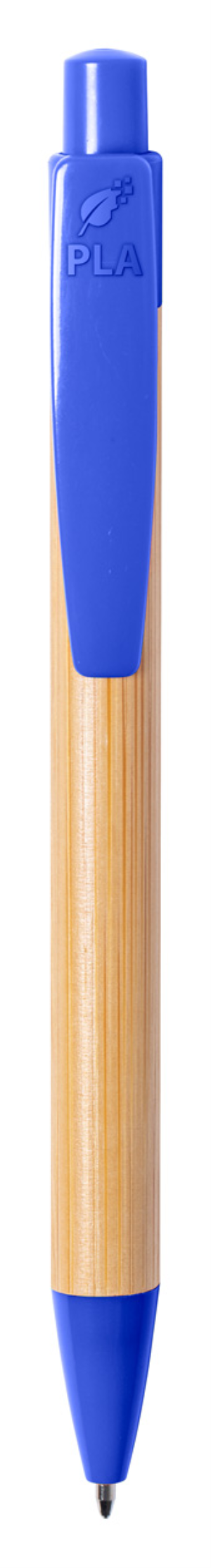 Bambusové guľočkové pero Heloix, modrá (2)