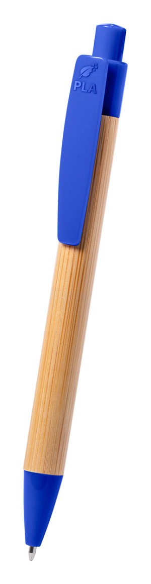 Bambusové guľočkové pero Heloix, modrá (4)