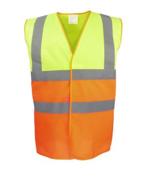 Bezpečnostná Vesta Hi-Vis Two-Tone, 654 Fluo Yellow/Fluo Orange