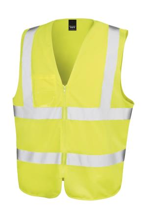 Reflexná vesta na zips  Tabard, 605 Fluorescent Yellow
