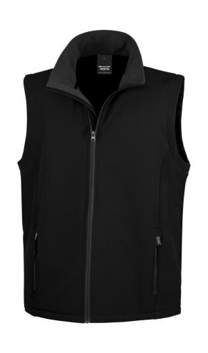 Potlačiteľná Softshellová vesta, 177 Black/Black