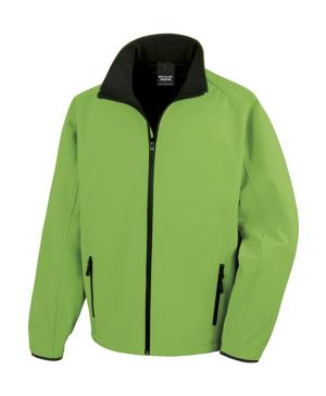 Potlačiteľná Softshellová bunda, 554 Vivid Green/Black