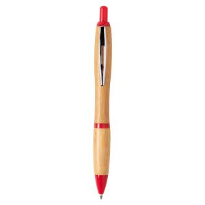 Bambusové guličkové pero Dafen, Červená (2)