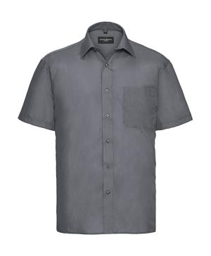 Pánska košeľa Poplin s kratkými rukávmi, 127 Convoy Grey