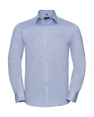 Pánska košeľa s dlhými rukávmi  Herringbone , 321 Light Blue