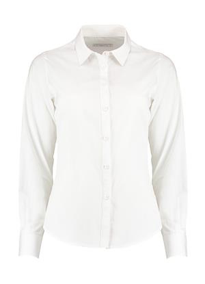 Dámska košeľa Poplin s dlhými rukávmi, 000 White