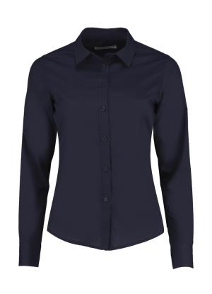 Dámska košeľa Poplin s dlhými rukávmi, 204 Dark Navy
