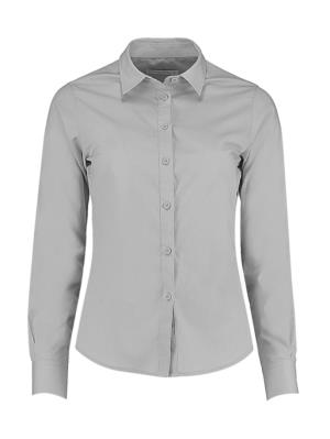Dámska košeľa Poplin s dlhými rukávmi, 726 Light Grey