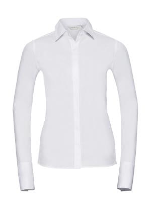 Dámska košeľa s dlhými rukávmi Ultimate Stretch, 000 White
