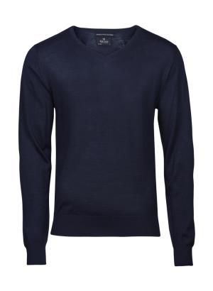 Pánsky pulóver v V-výstrihom, 200 Navy