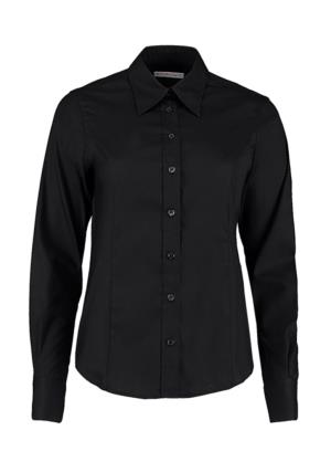 Dámska blúzka s dlhými rukávmi Corporate Oxford, 101 Black