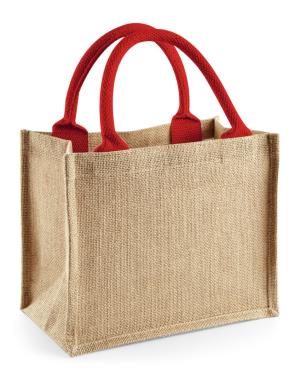 Darčeková taška Jute Mini Gift, 054 Natural/Bright Red