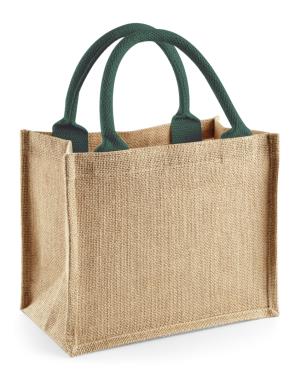 Darčeková taška Jute Mini Gift, 066 Natural/Forest Green