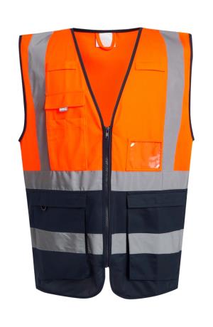 Bezpečnostná Vesta Pro Hi-Vis Executive, 466 Orange/Navy