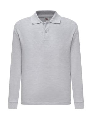 Detská polokošeľa s dlhým rukávom 65/35, 123 Heather Grey