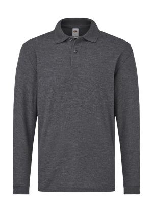 Detská polokošeľa s dlhým rukávom 65/35, 126 Dark Heather Grey