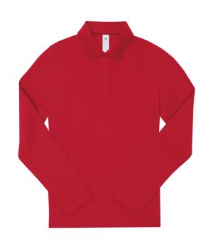 Dámska polokošeľa s dlhými rukávmi My Polo 210, 400 Red