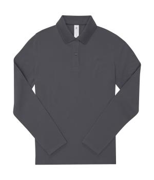 Dámska polokošeľa s dlhými rukávmi My Polo 180 LS, 128 Dark Grey