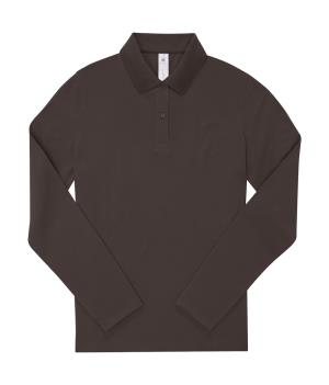Dámska polokošeľa s dlhými rukávmi My Polo 180 LS, 706 Roasted Coffee