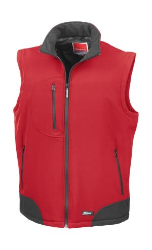 Pánska vesta  Softshell, 451 Red/Black