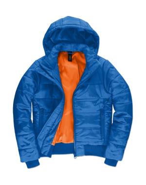 Dámska bunda s kapucňou Superhood, 372 Royal/Neon Orange