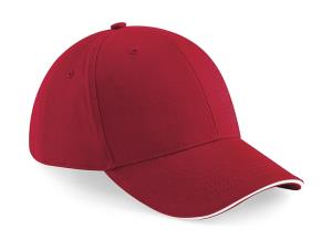 6 panelová šiltovka Athleisure, 455 Classic Red/White