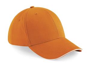6 panelová šiltovka Athleisure, 475 Orange/White