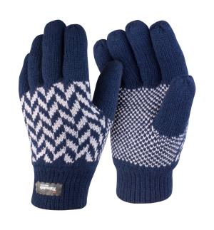 Rukavice na zimu pletené Pattern Thinsulate, 271 Navy/Grey