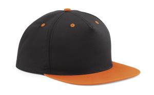 5-panelová šiltovka s rovným šiltom Bak, 167 Black/Orange