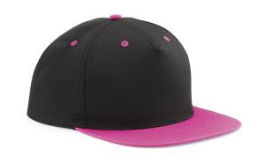 5-panelová šiltovka s rovným šiltom Bak, 170 Black/Fuchsia