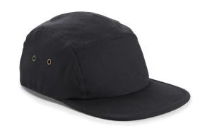 5-panelová šiltovka s rovným šiltom Canvas, 101 Black