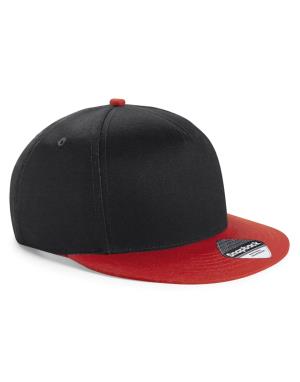 6 panelová šiltovka s rovným šiltom Chip, 156 Black/Bright Red