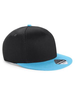 6 panelová šiltovka s rovným šiltom Chip, 172 Black/Surf Blue