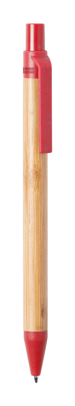 bambusové guličkové pero Roak, Červená