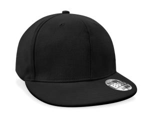 6 panelová šiltovka s rovným šiltom Rapper, 101 Black