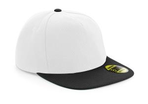 5 panelová šiltovka snapback Flat Peak, 056 White/Black