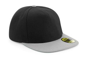 5 panelová šiltovka snapback Flat Peak, 151 Black/Grey