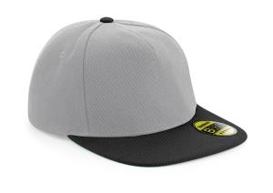 5 panelová šiltovka snapback Flat Peak, 158 Grey/Black