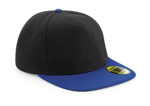 5 panelová šiltovka snapback Flat Peak, 161 Black/Bright Royal