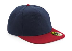 5 panelová šiltovka snapback Flat Peak, 255 French Navy/Classic Red