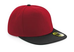 5 panelová šiltovka snapback Flat Peak, 471 Classic Red/Black