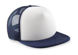 5 panelová šiltovka pre deti Vintage, 250 French Navy/White