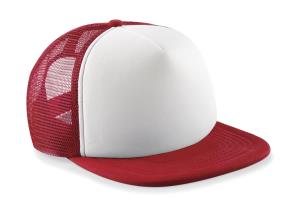 5 panelová šiltovka sieťovaná Vintage, 455 Classic Red/White