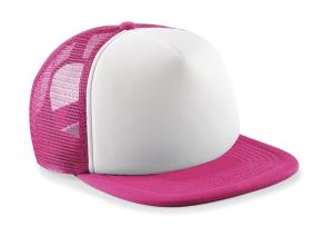 5 panelová šiltovka sieťovaná Vintage, 470 Fuchsia/White