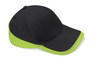 5 panelová šiltovka z bavlny Team, 157 Black/Lime Green