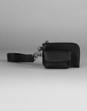 Puzdro Boutique Pouch Wristlet, 152 Black/Black