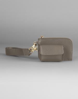 Puzdro Boutique Pouch Wristlet, 721 Taupe