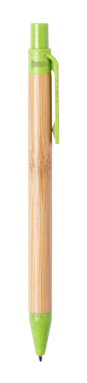 bambusové guličkové pero Roak, limetková (3)
