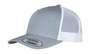 Dvojfarebná 6-panelová šiltovka  Retro Trucker, 140 Heather/White