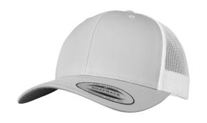 Dvojfarebná 6-panelová šiltovka  Retro Trucker, 761 Silver/White